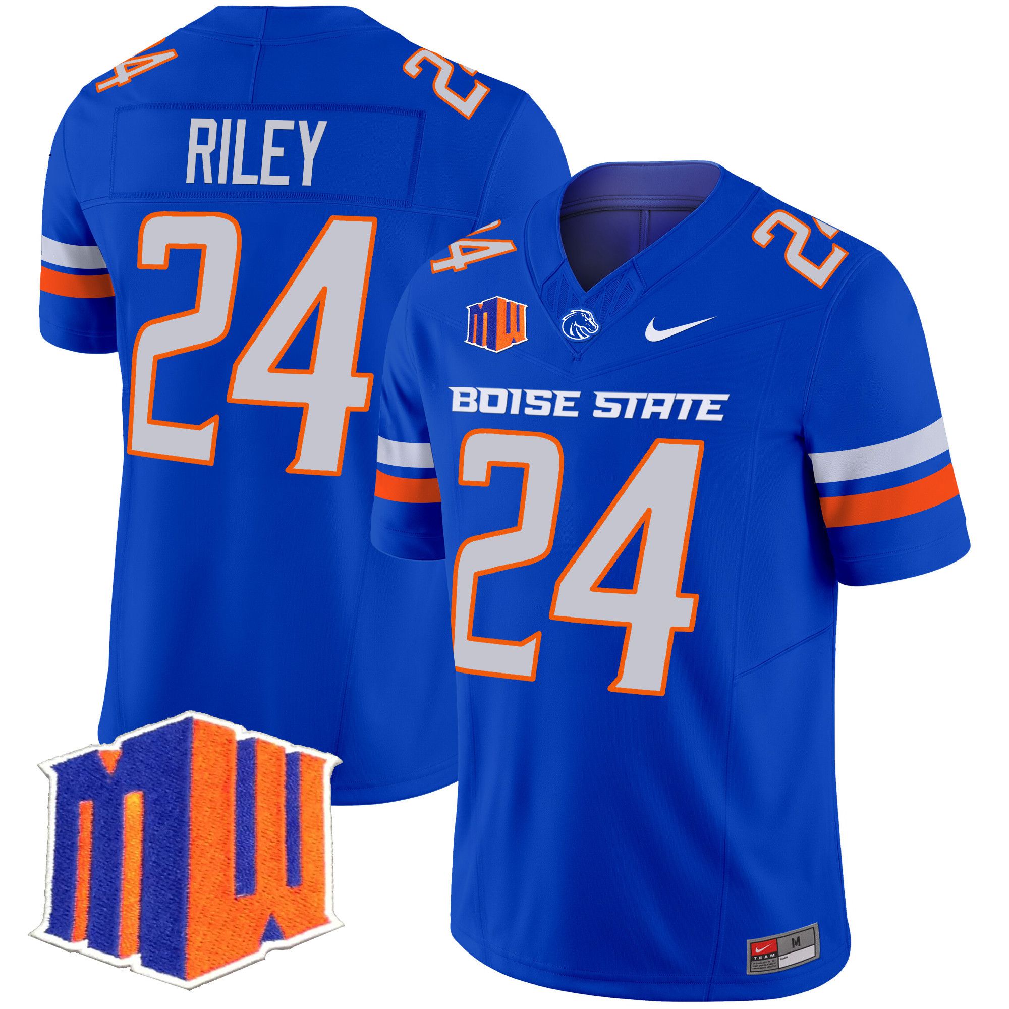 Men Boise State Broncos #24 Riley Blue Nike 2024 Vapor Limited NCAA Jersey style 1->more ncaa teams->NCAA Jersey